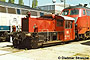 Gmeinder 4681 - DB "323 073-7"
29.04.1990 - Kaiserslautern, Bahnbetriebswerk
Dietmar Stresow